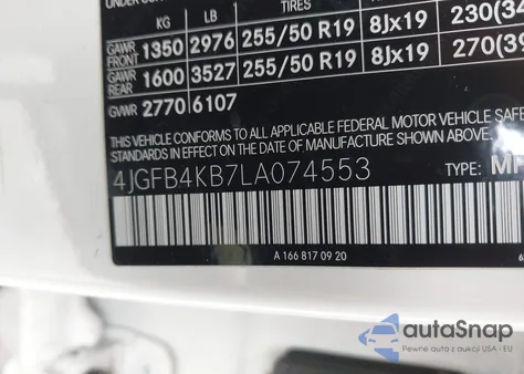 2020 Mercedes-Benz Gle 350 4Matic из США, поврежденный, VIN 4JGFB4KB7LA074553